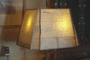 318-6081--6083 Hearst Castle Parchment Document Lamp Shade HDR